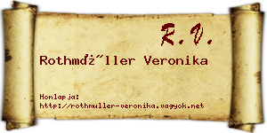 Rothmüller Veronika névjegykártya